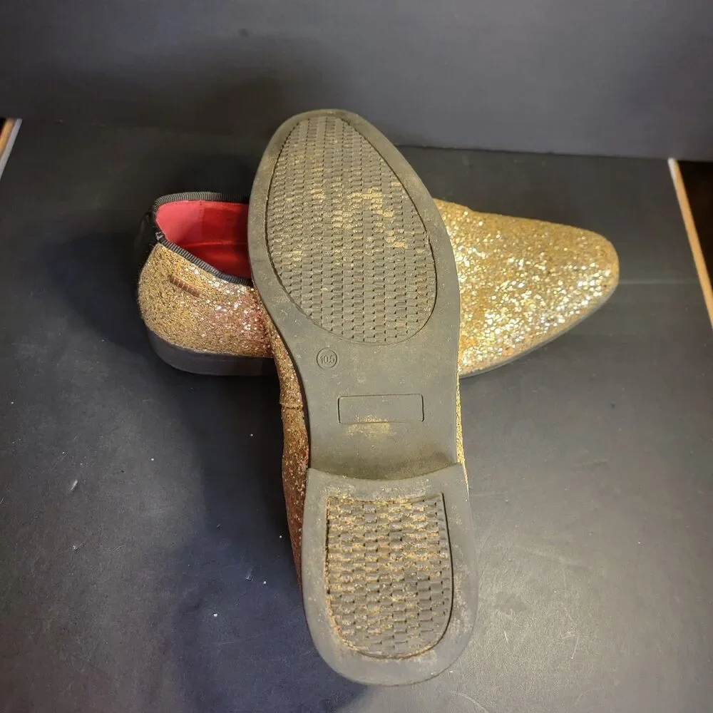 Santimons Gold Dress Shoes Mens 10.5 US